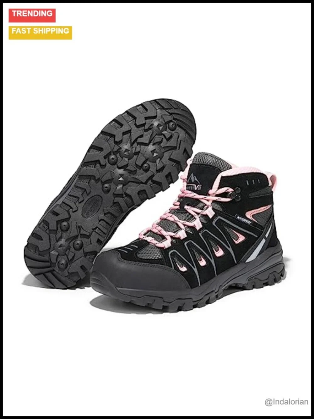 Waterproof Hiking Boots Suede Leather Midsole Slip-Resistant Lightweight